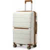 British Traveller K2392L Kufor spinner 66cm Krémový Polypropylén