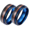 Snubní wolframové prsteny se dřevem R-TU-155