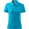MALFINI COTTON HEAVY 216 / Dámska polokošeľa - tyrkysová S