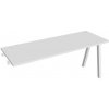 Hobis Pracovný stôl UNI A, k pozdĺ. reťazeniu, 160x75,5x60 cm, biela/biela