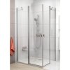 Ravak Chróm Sprchový kút 1/2 štvorec/obdĺžnik 90 cm Alu/Transparent 1QV70C00Z1 CRV2-90