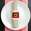 Vianočný prsteň na servítky - mikuláš - 8 x 8 cm - 2 ks / balenie