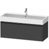 Duravit Ketho.2 - Umývadlová skrinka, 44x118x46 cm, 1 zásuvka, grafit mat K25079049490000