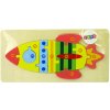 Lean Toys Sada drevených puzzle - Raketa