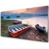 Obraz na skle Loďka krajina 100x50 cm