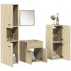 vidaXL 4-dielna súprava kúpeľňových skriniek sonoma kompozitné drevo