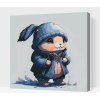 Vymalujsisam.sk Maľovanie podľa čísiel - Roztomilý zajačik v bundičke Veľkosť: 30x30cm, Rám: Na kartónovej doske