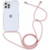 AppleKing transparentný kryt so šnúrkou pre iPhone 15 Pro - ružový - možnosť vrátiť tovar ZADARMO do 30tich dní