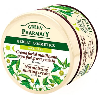 Green Pharmacy Face Care Green Tea zmatňujúci krém pre zmiešanú a mastnú pleť 0% Parabens 150 ml