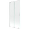 MEXEN/S - Velar Dvojkrídlová posuvná vaňová zástena 95 x 150 cm, transparent, biela 896-095-000-01-20