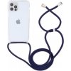 AppleKing transparentný kryt so šnúrkou pre iPhone 15 Pro - tmavomodrý - možnosť vrátiť tovar ZADARMO do 30tich dní