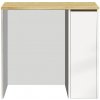 Skrinka na práčku Saly White and Walnut