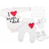 Baby Nellys Súpravička do pôrodnice I love mom & dad, unisex Veľkosť: 56