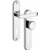VÝPREDAJ Bezpečnostné kovanie ROSTEX 802/O BARYT - madlo/kľučka, rozteč 92 mm, hrúbka 60 mm (čierna), madlo/klika, Otvor na cylindrickú vložku PZ, ROSTEX ČIERNA, 92 mm