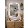 Baltica Design Stone Calm zrkadlo 60x90 cm s osvetlením zlatá 5904107932668