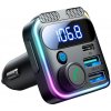 Joyroom JR-CCB01 48W 2x USB-A USB-C FM transmitter s duálnym mikrofónom - čierny