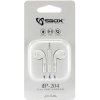SBOX iEP-204W, Slúchadlá do uší s mikr. Biele