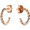 Rosefield Ružovo pozlátené náušnice kruhy Toccombo JTSPRG-J428