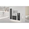 Kúpeľňová zostava LORETTO A - Biely/Sivý lesk