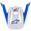 ŠILT PRE PRILBY S-M5 HONDA KOLEKCE, ALPINESTARS (BÍLÁ/MODRÁ/ČERVENÁ, VERZIA ECE 22.06)