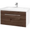 Dreja Umývadlová skrinka BIG INN SZZ 80 - N01 Biela lesk / Úchytka T04 / D25 Teak