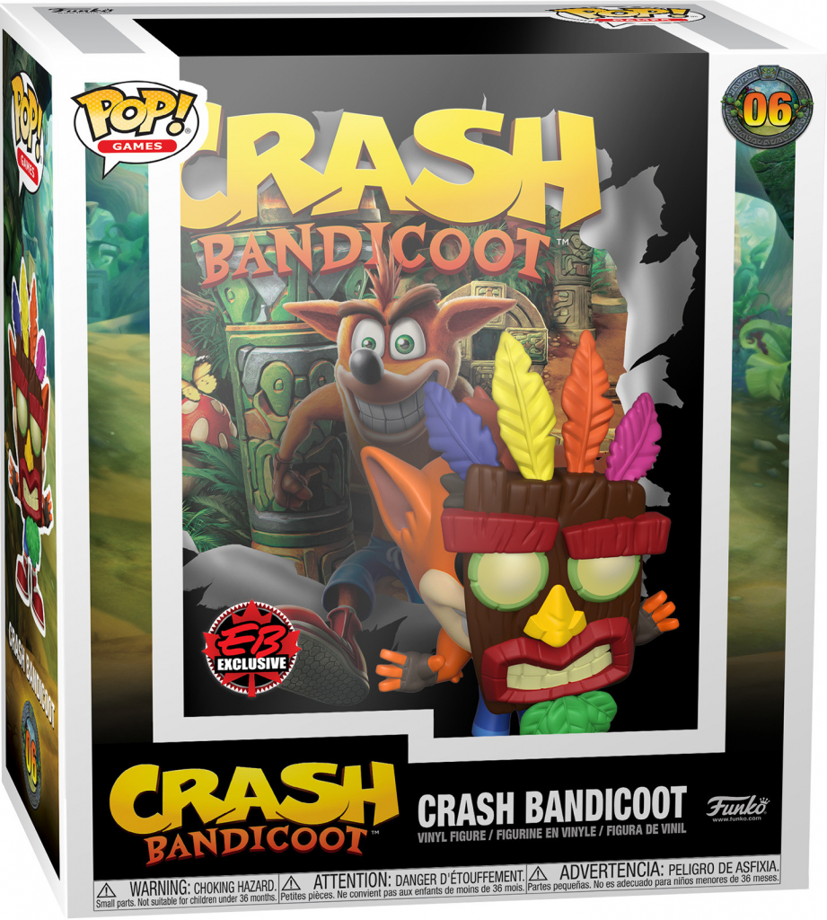 Funko POP! Game Cover Crash Bandicoot w/ Aku Mask