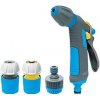 Sada zavlažovacia AQUACRAFT® 740531, Comfort, záhradná, na hadicu, pištoľ 2x vzor, STOP spojka 1/2