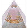 Nefertitis Orgonit pyramída Anjel strážny v akvamaríne NF44944 - 5 x 5 x 5 cm