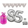 HeliumKing Hélium párty set na 85. narodeniny so striebornými balónmi