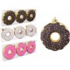 CHOMIK SADA 3 VIANOČNÝCH OZDÔB DONUT 8 CM *7169