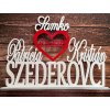 Svadobný stojan s menami a menom dieťatka 46 21031