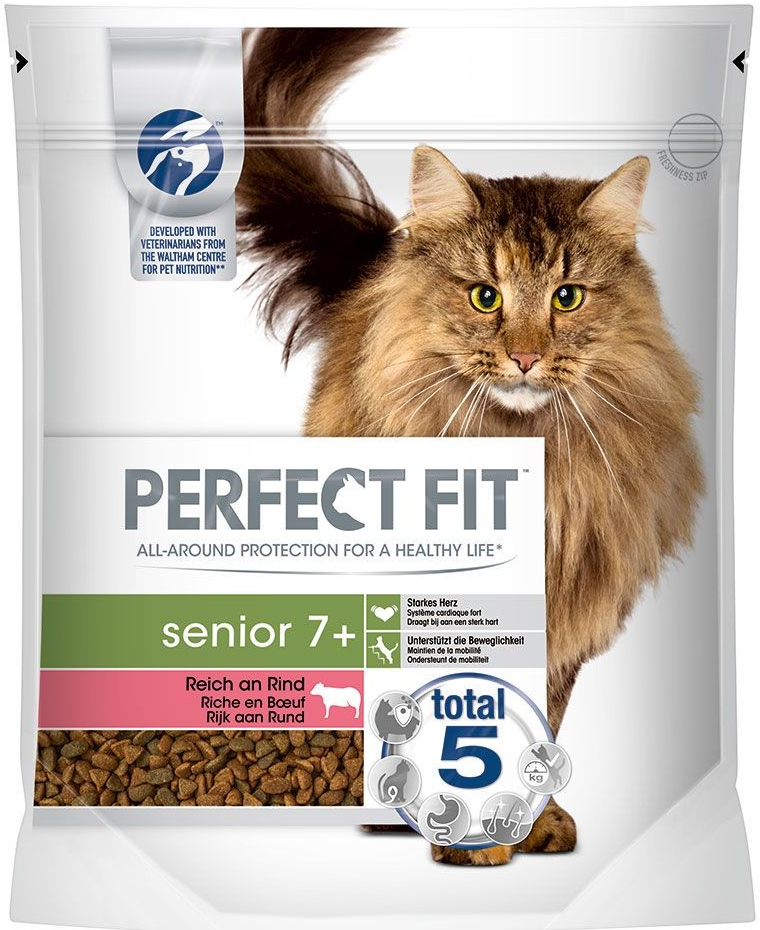 Perfect Fit Cat Dry Senior 7+ s hovädzím 6 x 750 g od 36,49 € - Heureka.sk