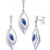 Silvego Strieborná súprava šperkov Belinda s pravým zafírom - náušnice a prívesok FWS15783BS