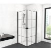 Sprchovací kút s rohovým vstupom Aurlane 90 x 90 cm farba rámu čierna dekor skla priemyselný design FAC880