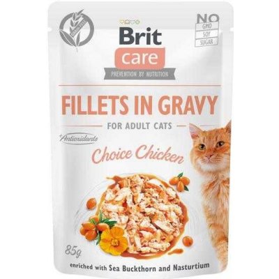 Brit Kapsička Care Cat Fillets In Gravy Chicken 85g