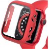 Full protection 360° kryt s tvrzeným sklom pre Apple Watch 9/8/7 (41 mm) Farva: Červená