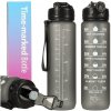 Športová fľaša na vodu s denným časovým plánovačom 1L - šedá