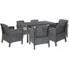 Súprava záhradného nábytku Meda 6+1 grafitová