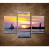 Maják pri západe slnka - 3dielny 90x60cm