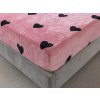 XPOSE® Mikroplyšová plachta LOVE Exclusive 90x200 cm, Mikroplyš