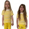 COOL NANO tričko pre deti .130 .žlté a biele pruhy