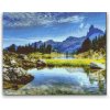 Vymalujsisam.sk Diamantovanie podľa čísiel - Jazierko v horách Veľkosť: 30x40cm, Rám: Bez rámu, iba zrolované plátno, Diamanty: Hranaté