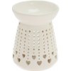AROMALAMPA BIELA VZ.SRDCE PORCEL 10,5*10,5*13,4CM