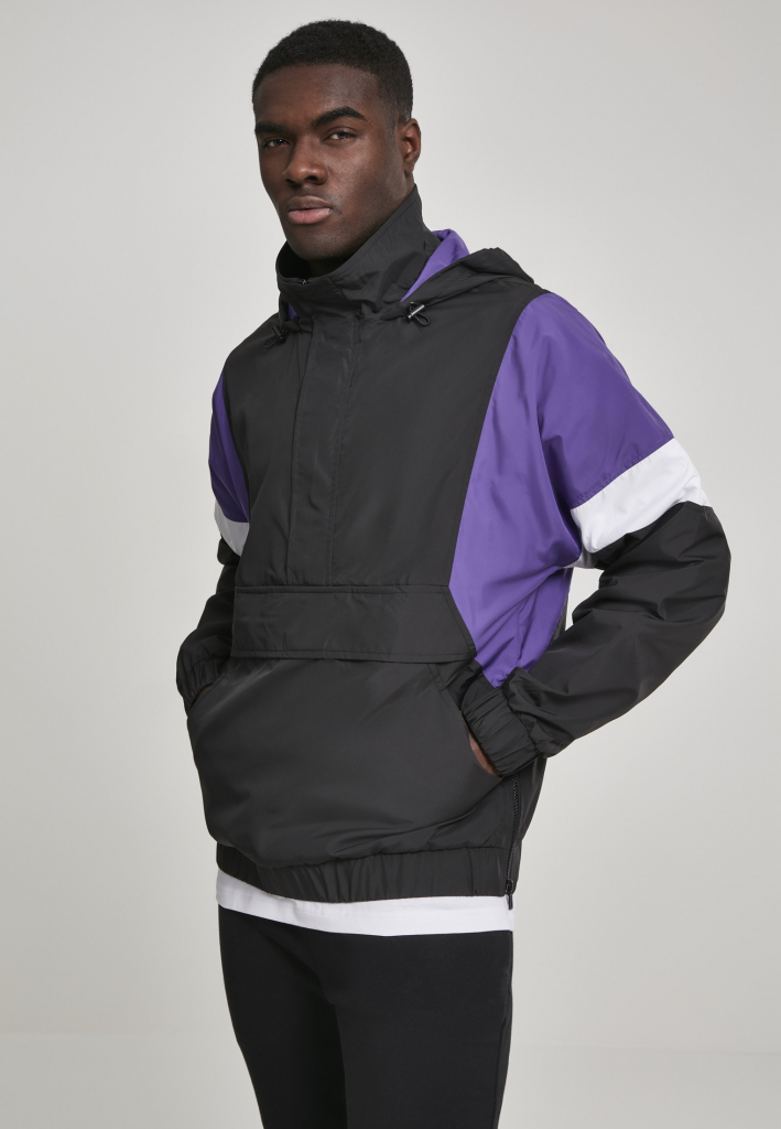 Urban Classics Light 3-Tone Pull Over jacket black ultraviolet