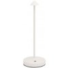 Akumulátorová stolná lampička SECURIT ANGELINA so stmievaním, malý klobúčik, biela LP-AN-WT