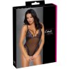 Cottelli Lingerie Body Sieťované Čierne/Fialové Čipka M