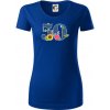 Kvetinové číslo kreslené - 50 - Dámske tričko z organickej bavlny Origin (GOTS) - 2XL ( Kráľovská modrá )
