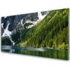 Sklenený obklad Do kuchyne Jazero les hory príroda 100x50 cm