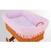 Scarlett 6 dielna súprava obliečok do prúteného koša Méďa ružová