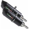 GPR Dvojitá koncovka výfuku Slip - on GPR FURORE CAT.65.3.FUNE Matte Black including removable db killers, link pipes and catalysts